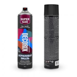 Краска аэрозольная эмаль универсальная 780 мл, черный глянцевый DECORIX 0118-01 DX