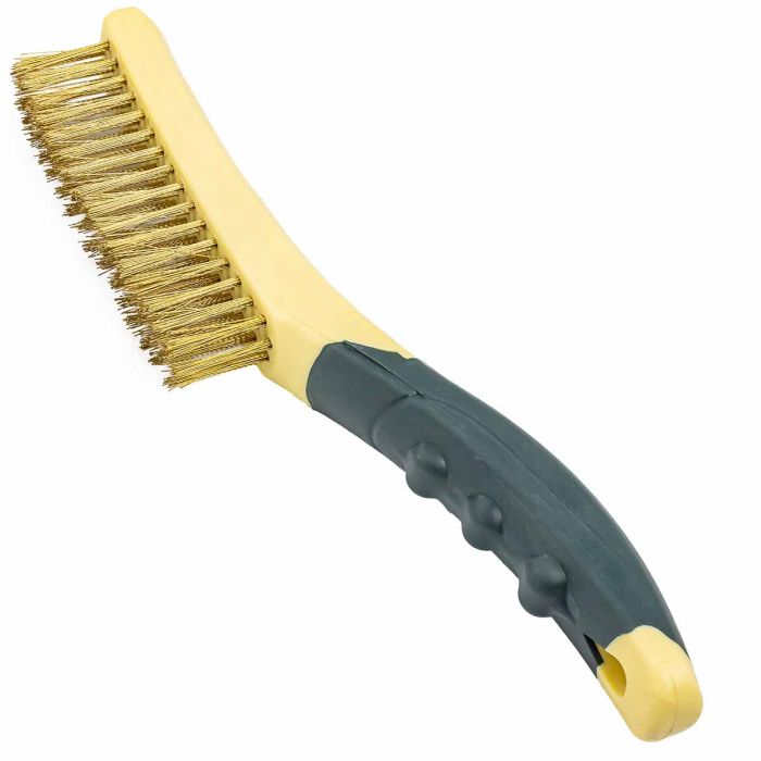 Щетка по металлу ручная с прорезиненной рукояткой RockForce RF-340121318