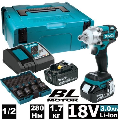 Гайковерт аккумуляторный DTW285RFJX (DTW 285R FJX) MAKITA