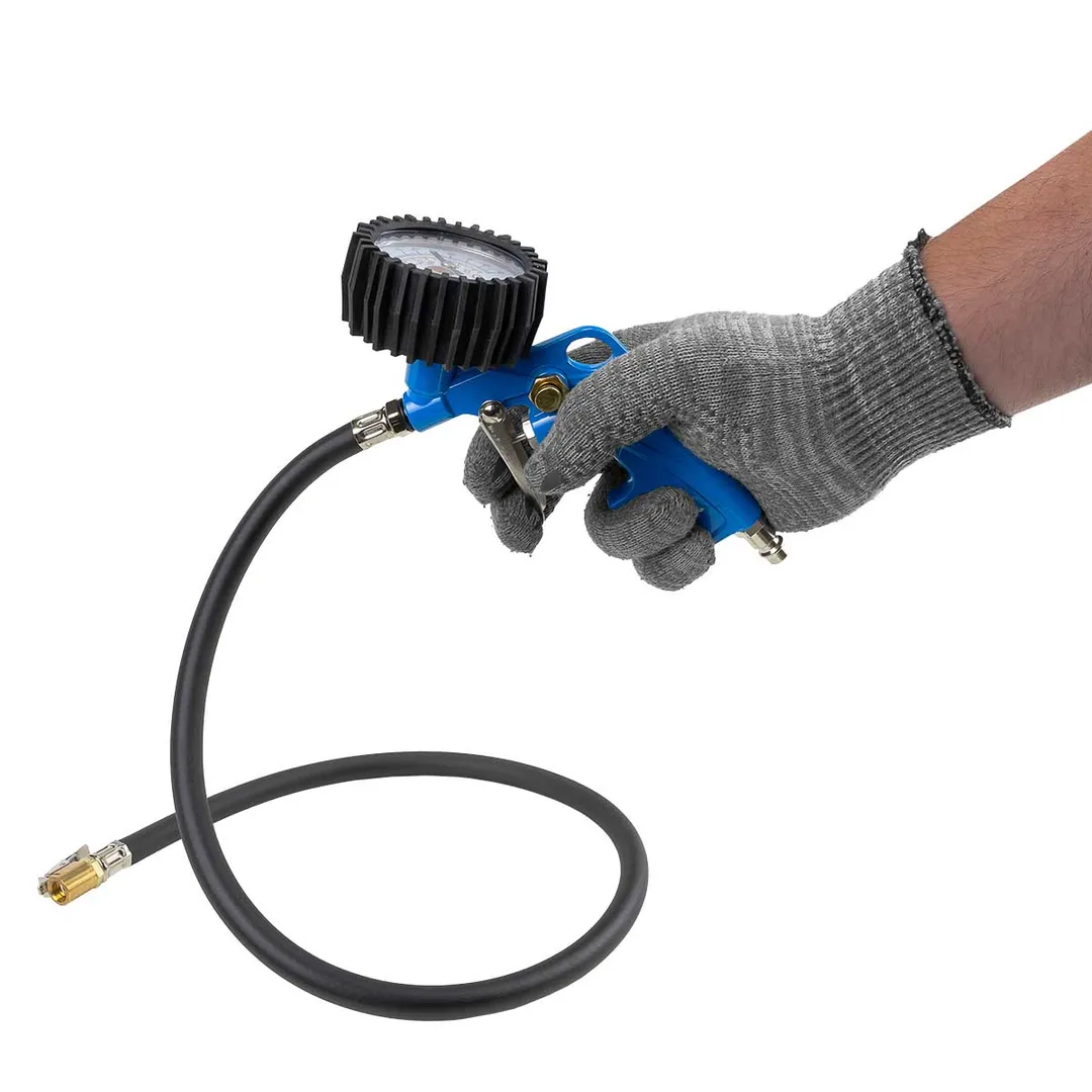 Пистолет для подкачки шин с монометром и шлангом 1 м. 0-15bar Forsage F-STG-32