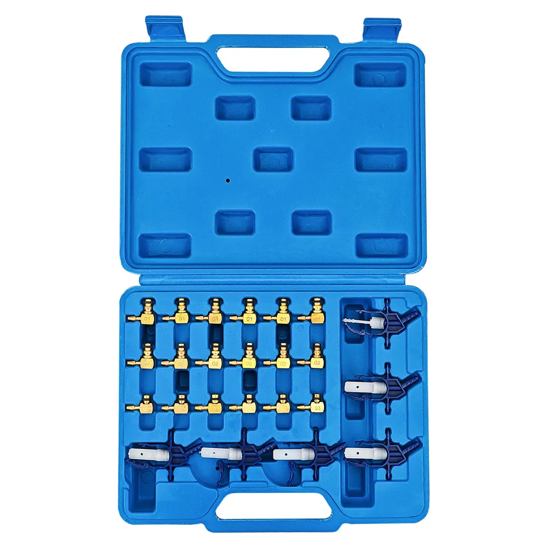 Набор адаптеров для тестера обратки дизельных форсунок системы Common Rail 24 пр. RockForce RF-40110124