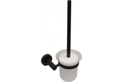 Туалетный ершик, нержавеющая сталь SUS 304 + стекло, черный Ledeme L71710B