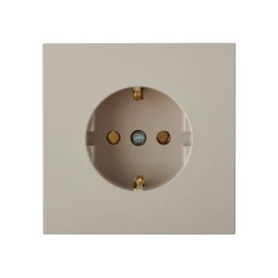 Розетка 1-ая (скрытая с/з) песочная Carre Bylectrica РС16-1602 песочн
