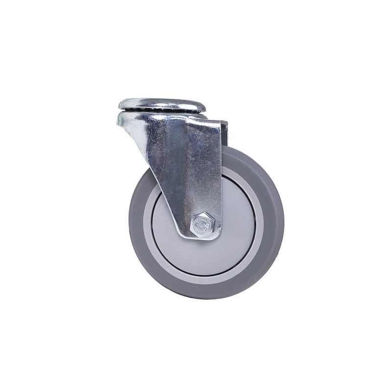 Колесо меб. d100 h130 под винт М12, серый AKS 127058