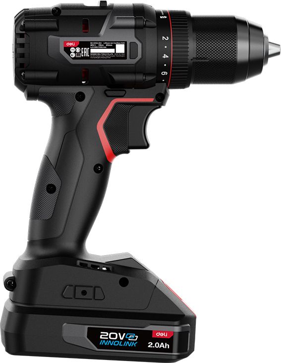 Аккумуляторная дрель-шуруповерт Deli RS EDE-DZ20-2D2 20 В, 70 Нм, 2 АКБ, 2 Ач, сумка