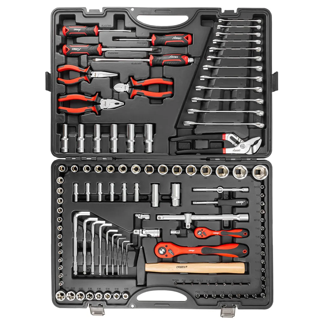 Набор инструментов 122 пр. 1/4''&1/2'' 6-гр DISEN DS38901