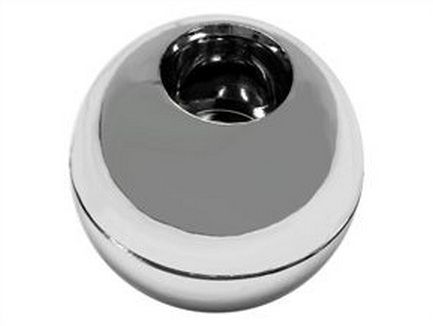 Заглушка трубы d25 (509) шар, хром AKS 22690