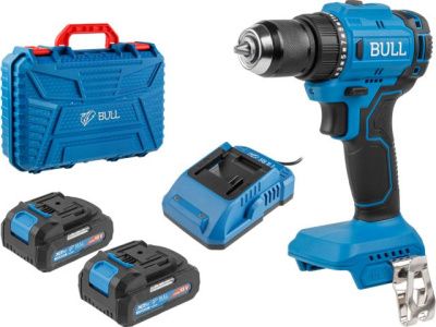 Аккум. дрель-шуруповерт SR 1803 в кор. XLTpro бесщет., 2x2 А*ч, 18 В, 45 Н*м, БЗП 10 мм BULL 1329602