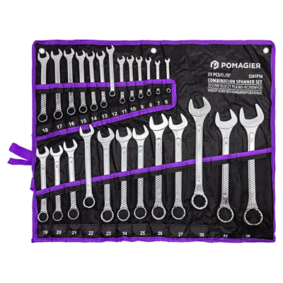 Набор ключей комбинированных 3-36 мм 25 пр POMAGIER Pom-5261P36