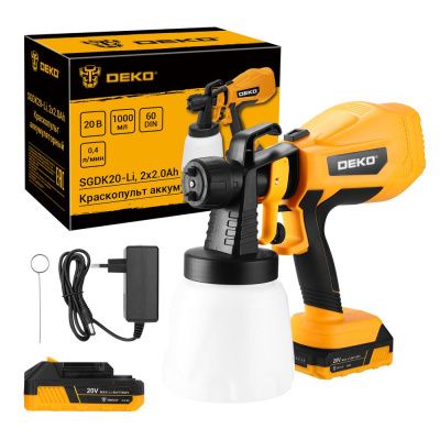 Краскопульт аккумуляторный SGDK20-Li 086-1020 DEKO 086-1020