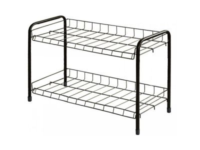 Этажерка для обуви 2-х секционная, 660х280х440 мм, черный NIKA ЭТ3/Ч