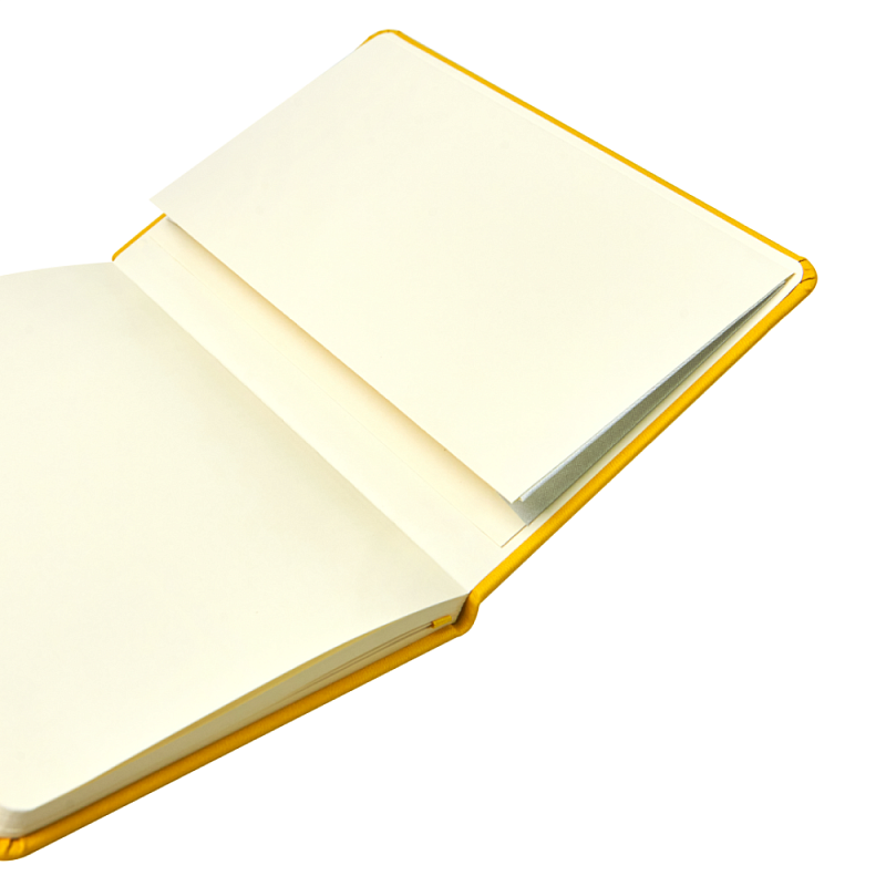 Блокнот "1818-16", А5, 96 листов, на резинке, желтый