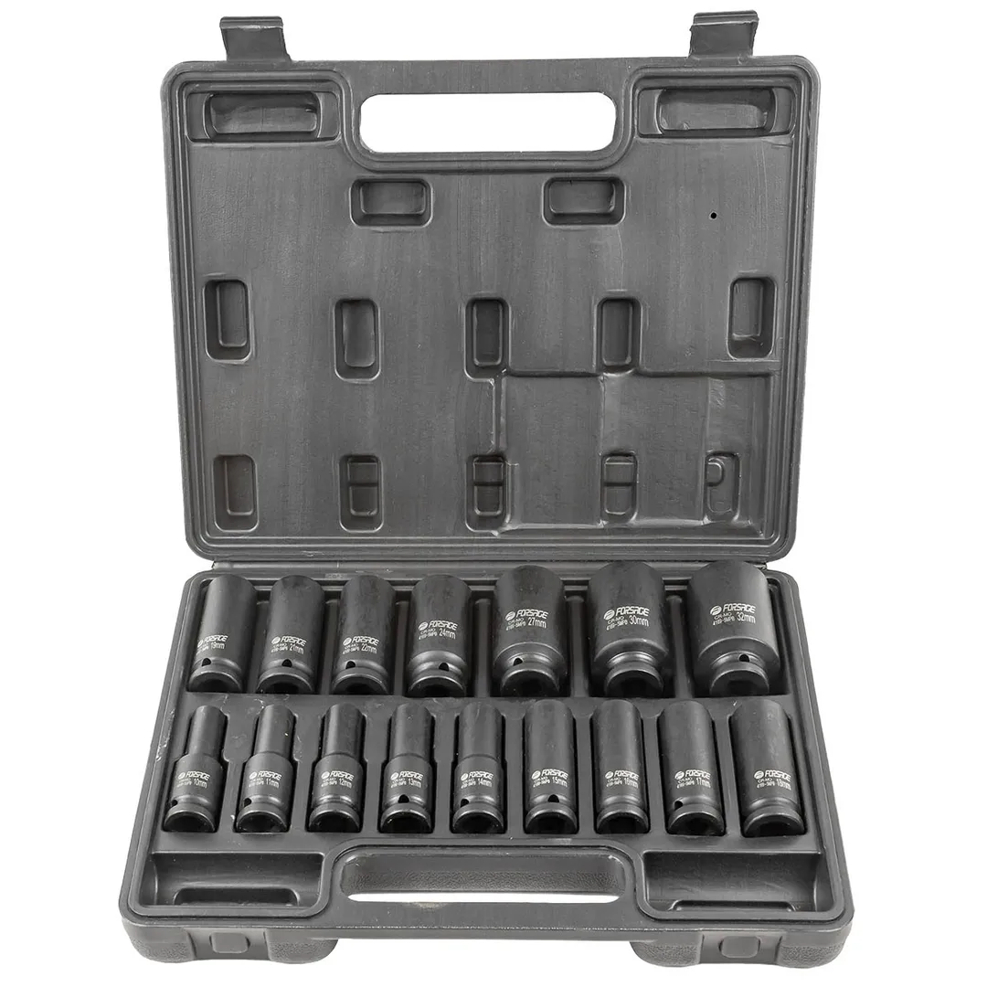 Набор глубоких ударных головок 10-32 мм 1/2'' 6-гр 16 пр Forsage F-4169-5MPB