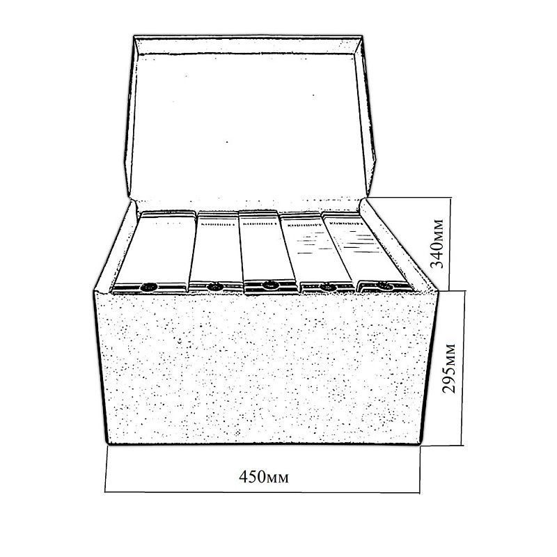 Короб архивный "Koroboff" с крышкой, 450x340x295 мм, коричневый