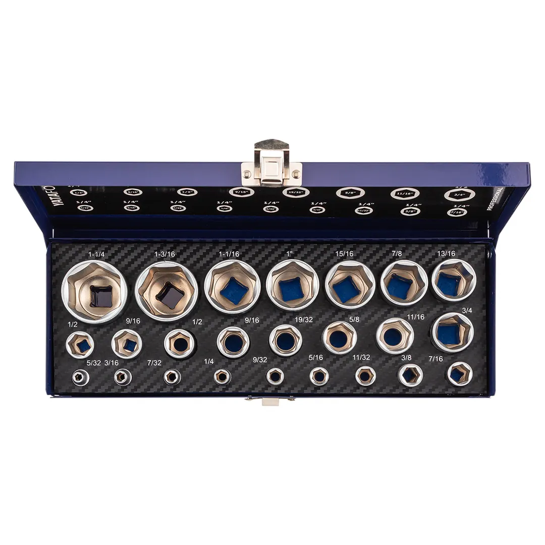 Набор дюймовых головок 1/4''&1/2'' 25 пр YATAFORCE YF-50121I