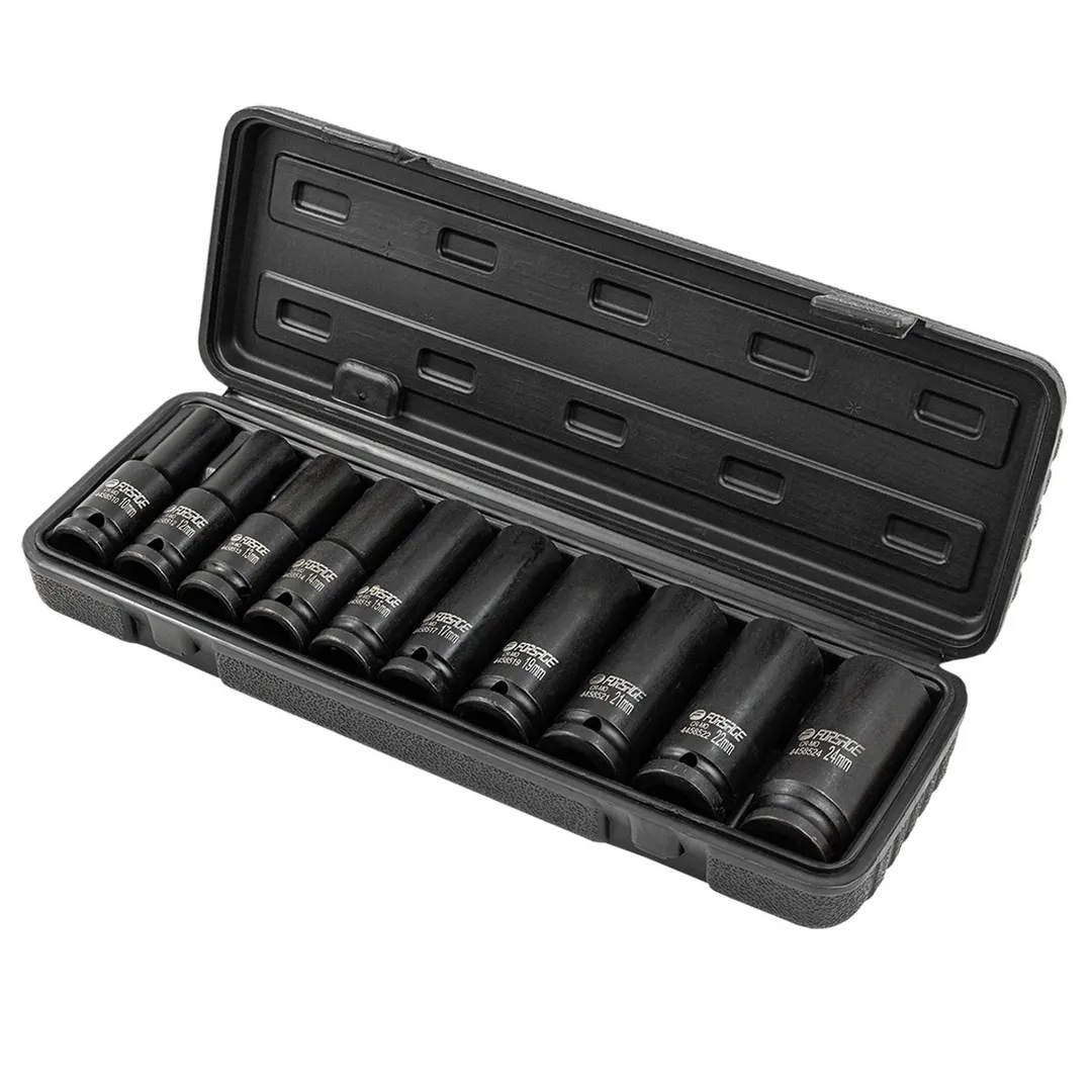 Набор головок ударных глубоких 10 пр. 1/2'' 6-гр., 10-24 мм Forsage F-4107-5MPB