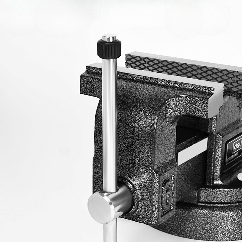 Тиски стальные Deli YS EDL2905Z, поворотные, с наковальней, 5"-125 мм