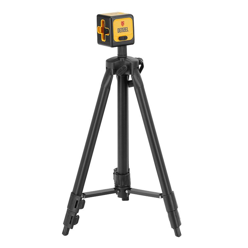 Лазерный уровень DQB-T, 30 м, зеленый луч, батарейки, штатив Denzel 350165