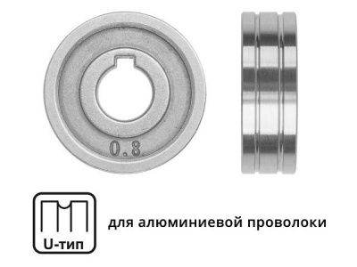 Ролик подающий ф 30/10 мм, шир. 10 мм, проволока ф 0,8-1,0 мм, U-тип Solaris WA-2439