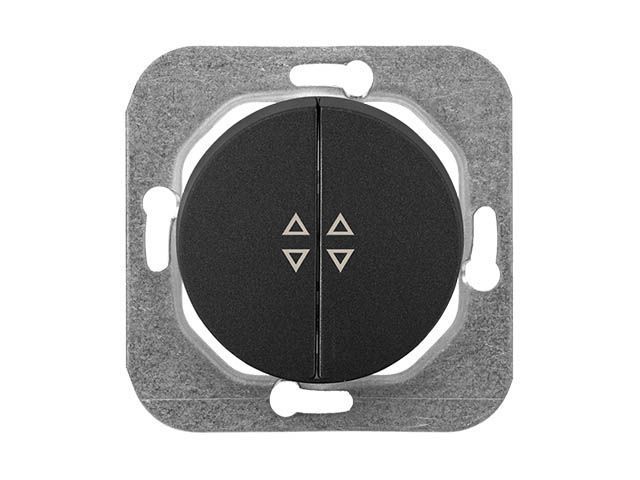 Выключатель 2 клав. промежуточный (cкрытый, 10А) графит, Прованс, (перекрестный) Bylectrica С(6+6) 10-3363гр