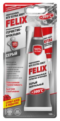 Профессиональный герметик-прокладка (серый) 100 г. FELIX 411040110