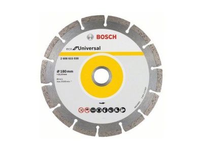 Алмазный круг 180х22 мм универс. сегмент. ECO UNIVERSAL Bosch 2608615043