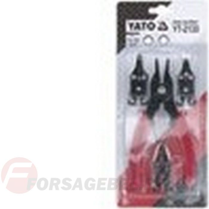 Съемник стопорных колец со сменными губками прямой/угловой, сжим/разжим 160 мм d10-50 мм Yato YT-2130