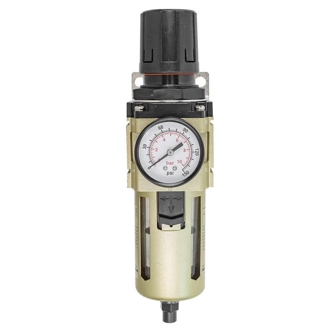 Фильтр-регулятор 1/2" с индикатором давления и автоматическим сливом RockForce RF-AW4000-04D
