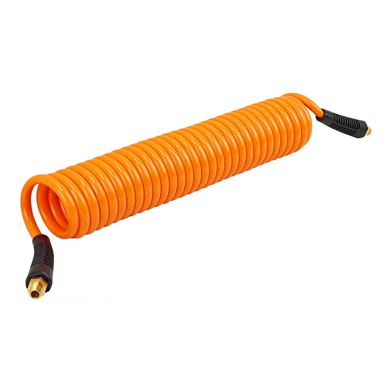 Шланг витой полиуретановый 12х8 мм, 7.5 м, с резьбовыми наконечниками 1/4'' Partner PA-AHC-48D