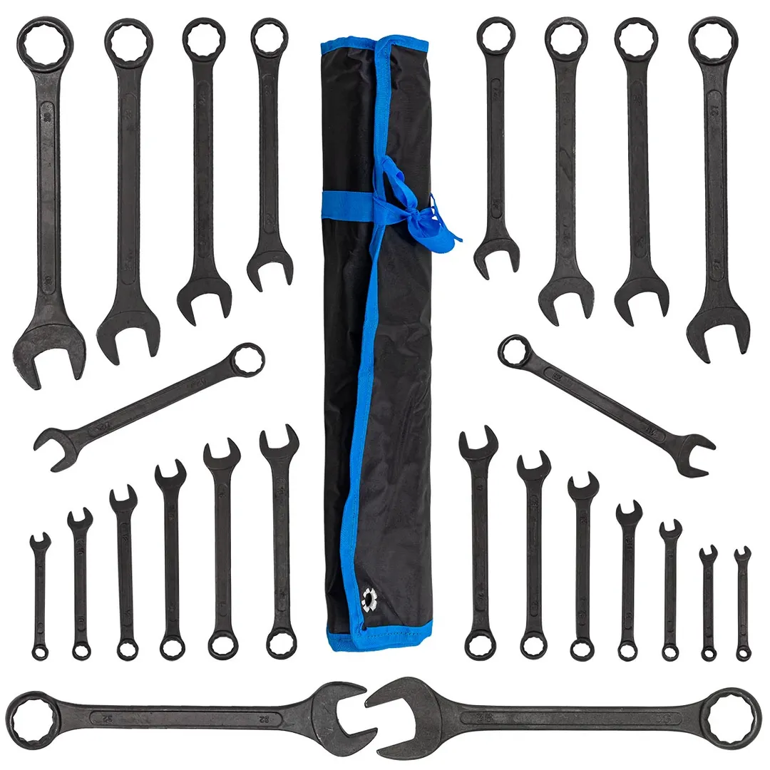 Набор комбинированных ключей 6-32 мм, рожковый ключ 36х41 мм 25 пр KINGTUL KT-5261P36 Black