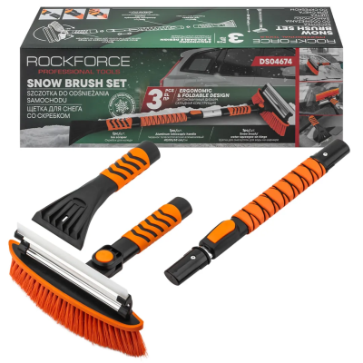 Щетка для снега со скребком 3 пр RockForce RF-DS04674