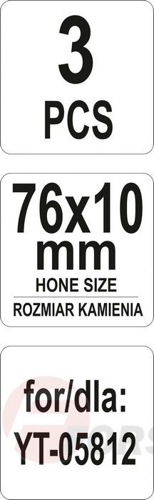 Камни абразивные 76х10 мм к хону yt-05812 3 шт. Yato YT-05817