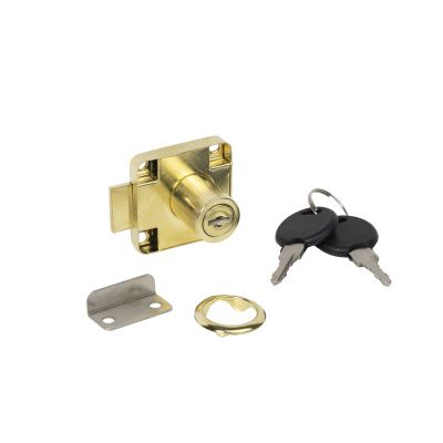 Замок для распашной двери механический 138, золотой, AKS LIGHT 117308