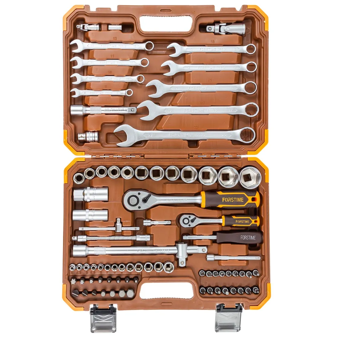 Набор инструментов 82 пр. 1/4"&1/2" 6-гр. FORSTIME FT-4821-5