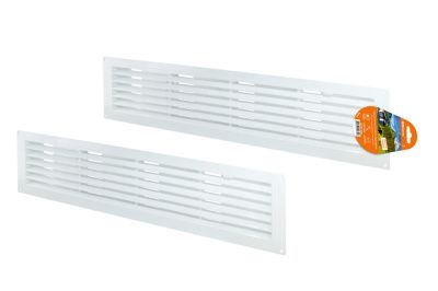 Решетка радиаторная, с регулировкой живого сечения, белая, 460х123 TDM SQ1807-0036