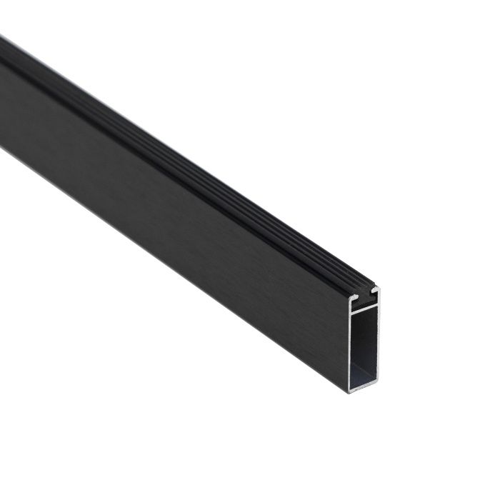 Штанга гардеробная прямоуг. FAME L-3000 с демпфером, черный браш AKS 113673