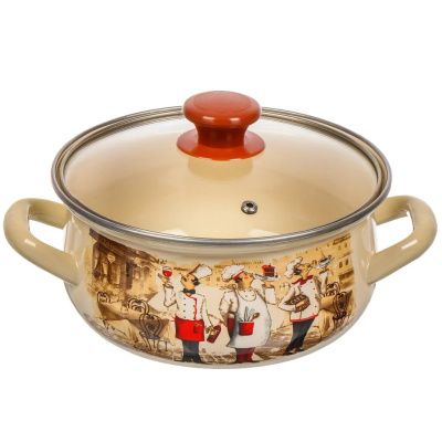 Кастрюля сфер. 3л, слоновая Сомелье Керченский металлургический завод 61904-122/4.02-У4