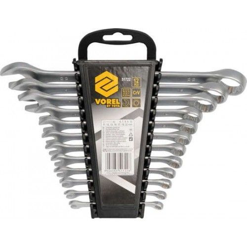 Набор ключей рожково-накидных 6-22 мм 12 пр. CrV Vorel 51722