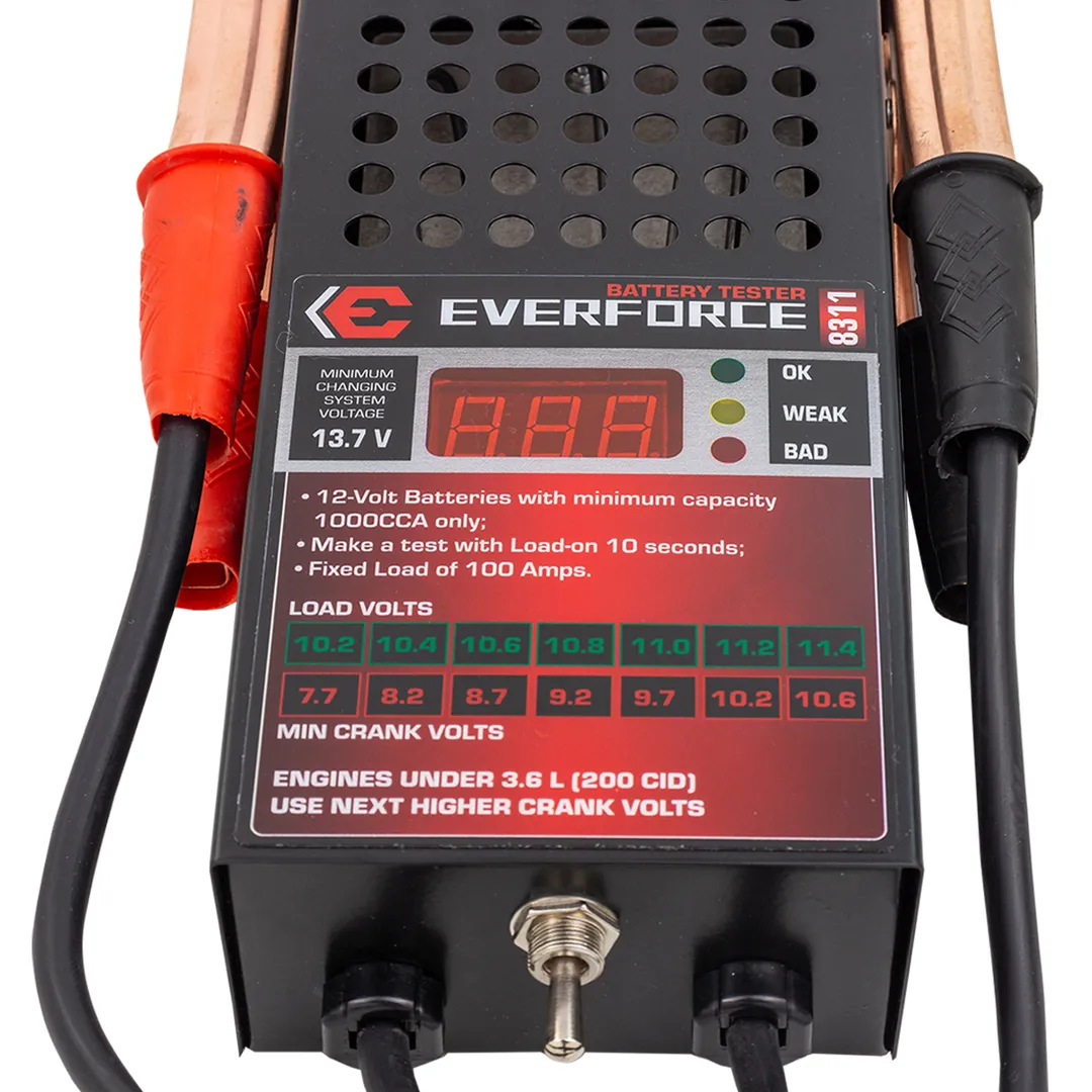 Тестер аккумуляторных батарей цифровой 12V, 100A, 200Ah EVERFORCE EF-8311