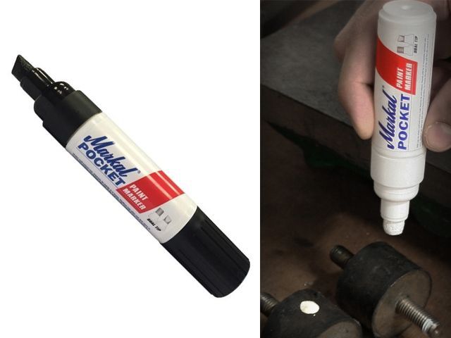 Маркер промышл. перманентный на основе жидк. краски POCKET черный, MARKAL 97503