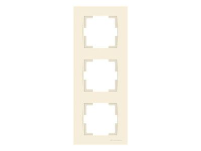 Рамка 3-ая вертикальная кремовая, RITA, Mutlusan 22208002302