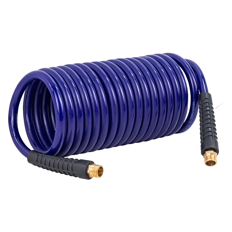 Шланг витой полиуретановый 6.5х10 мм, 5 м с резьбовыми наконечниками 1/4'' YATAFORCE YF-AHC-48A