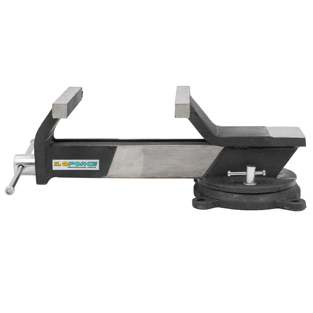 Тиски стальные поворотные с наковальней 8'', 200 мм ILOforce IF-6540808
