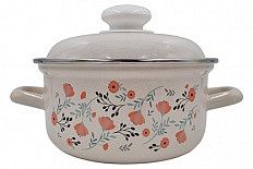 Кастрюля эмал цил Blossom 2,0л Лысьвенские эмали 1510АП2/4