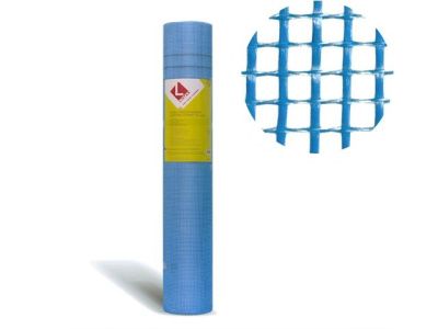 Стеклосетка штукатурная 5х5, 1мх50м, 1700Н, синяя, PROFESSIONAL LIHTAR 4814273000478