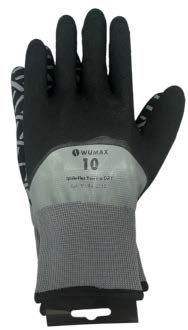 Перчатки защитные от минимальных рисков, покрыты латексом, SpiderFlex Thermo DRY, утепленные, р. 8, WÜRTH 1899402528