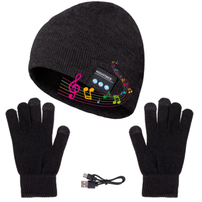 Шапка 20х22 см, перчатки, черный RockForce RF-111(Black)