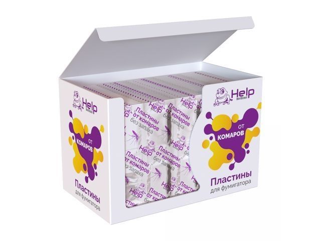 Пластины от комаров без запаха, для всей семьи, 10 шт., в шоу- боксе 50 пластин по 10шт. Цена за пластину 10шт. HELP 80501