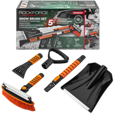 Набор щетки со скребком и лопаты для снега 5 пр RockForce RF-DS08227