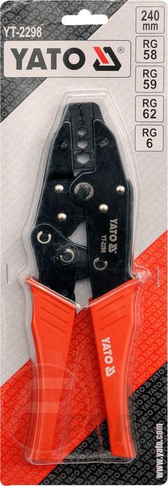 Пресс-клещи для обжима проводов RG6, RG58, RG59, RG62 Yato YT-2298
